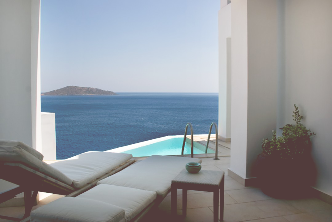 AQUILA ELOUNDA VILLAGE SUPERIOR BUNGALOW SHARING POOL SEA VIEW